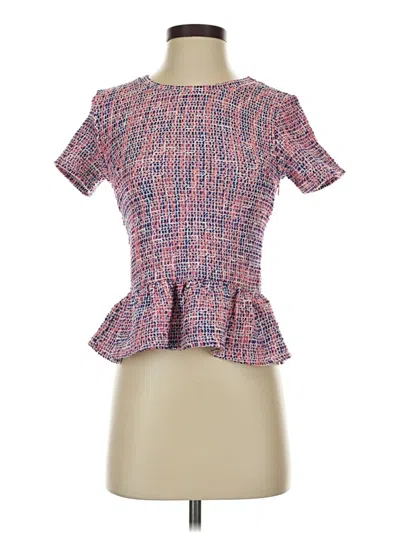 Pre-owned Topshop Short Sleeve Blouse In Pink
