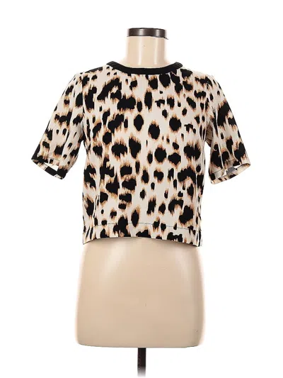 Pre-owned Topshop Short Sleeve Blouse In White