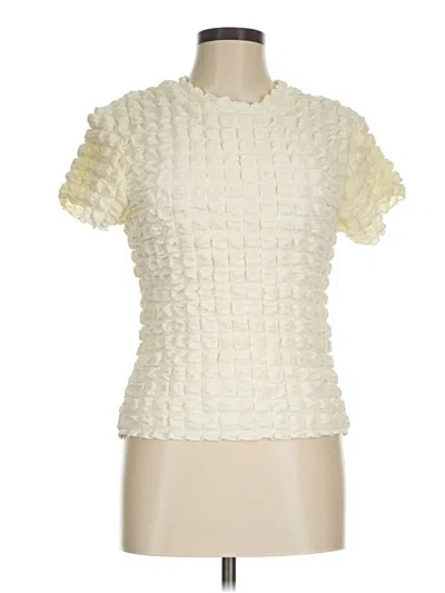 Pre-owned Topshop Short Sleeve Blouse In White