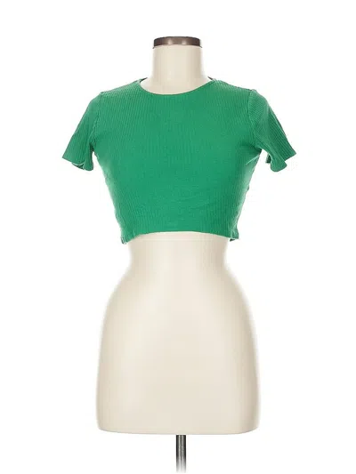 Pre-owned Topshop Short Sleeve T-shirt In Green