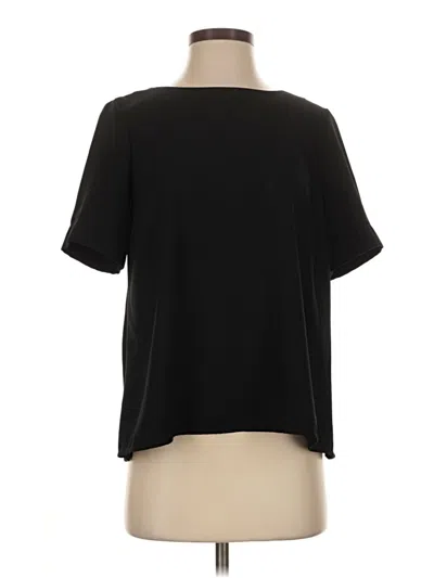 Pre-owned Topshop Short Sleeve Top Black Scoop Neck Tops