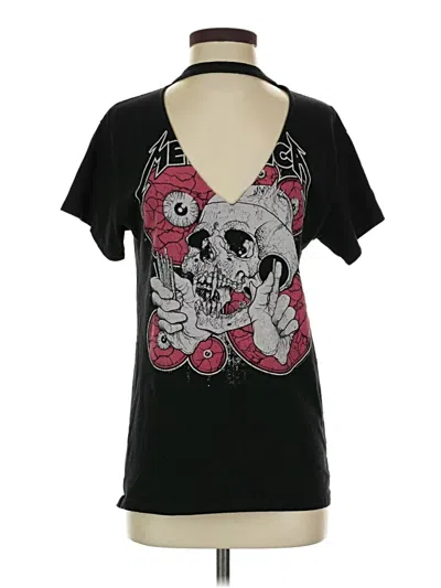 Pre-owned Topshop Short Sleeve T-shirt In Black