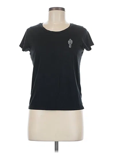 Pre-owned Topshop Short Sleeve T-shirt In Black
