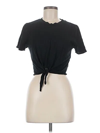 Pre-owned Topshop Short Sleeve T-shirt In Black
