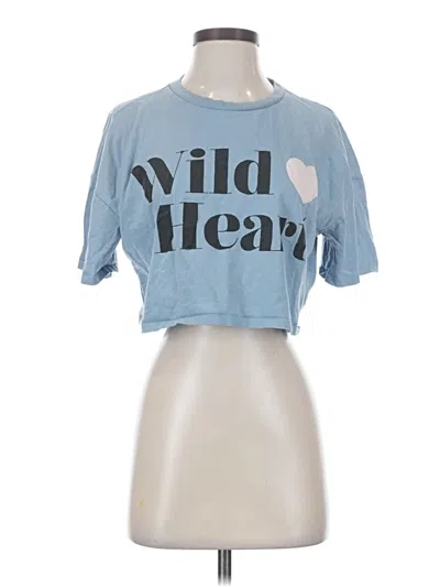 Pre-owned Topshop Short Sleeve T-shirt In Blue