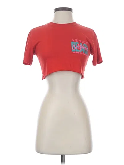 Pre-owned Topshop Short Sleeve T-shirt In Red
