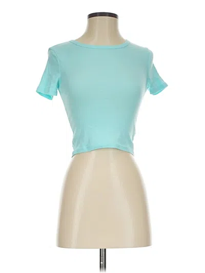 Pre-owned Topshop Short Sleeve T-shirt In Teal