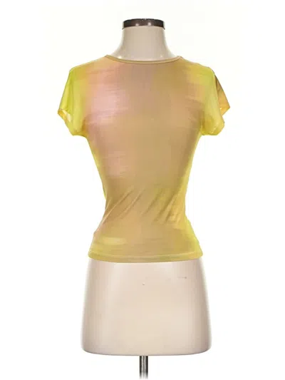 Pre-owned Topshop Short Sleeve T-shirt In Yellow
