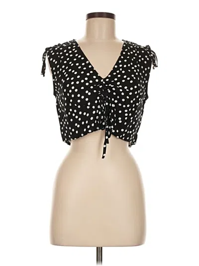 Pre-owned Topshop Sleeveless Blouse In Black
