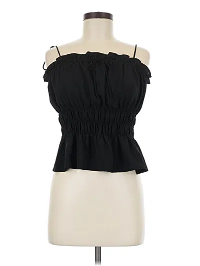 Pre-owned Topshop Sleeveless Blouse In Black
