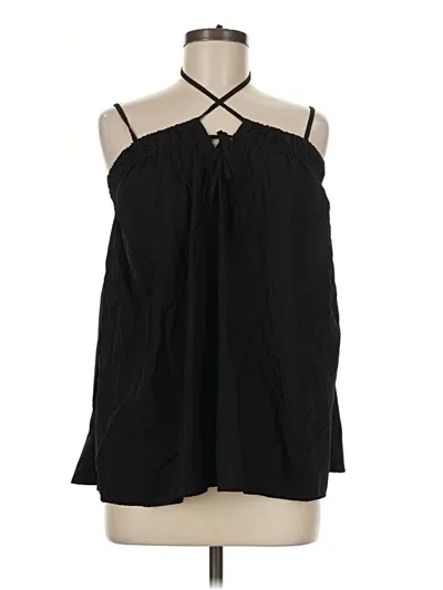 Pre-owned Topshop Sleeveless Blouse In Black