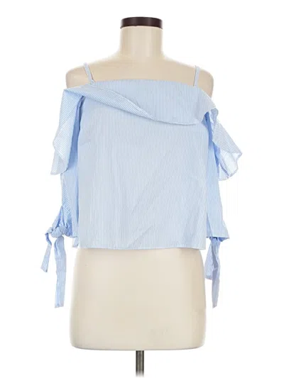 Pre-owned Topshop Sleeveless Blouse In Blue