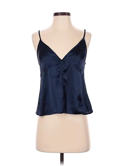 Pre-owned Topshop Sleeveless Blouse In Blue