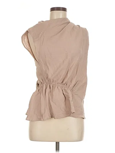 Pre-owned Topshop Sleeveless Blouse In Brown