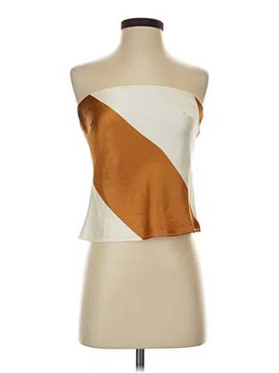 Pre-owned Topshop Sleeveless Blouse In Brown