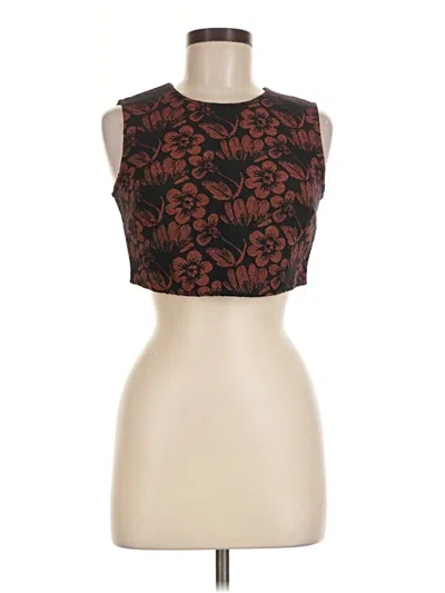 Pre-owned Topshop Sleeveless Blouse In Brown