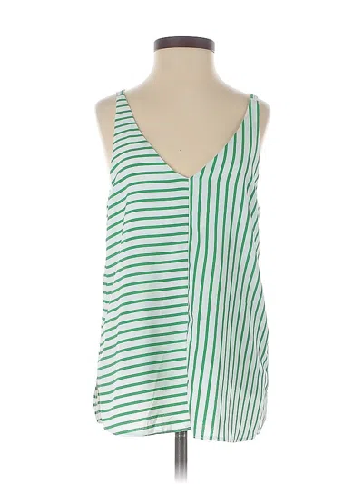 Pre-owned Topshop Sleeveless Blouse In Green