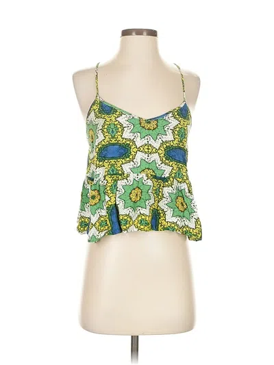 Pre-owned Topshop Sleeveless Blouse In Green