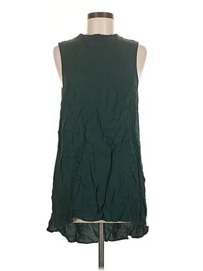 Pre-owned Topshop Sleeveless Blouse In Green