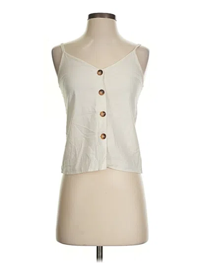 Pre-owned Topshop Sleeveless Blouse In Ivory