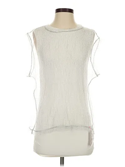 Pre-owned Topshop Sleeveless Blouse In Ivory