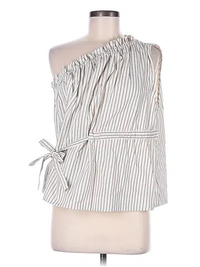 Pre-owned Topshop Sleeveless Blouse In Ivory