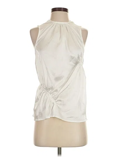 Pre-owned Topshop Sleeveless Blouse In Ivory
