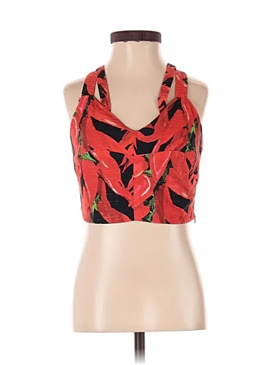 Pre-owned Topshop Sleeveless Blouse In Orange