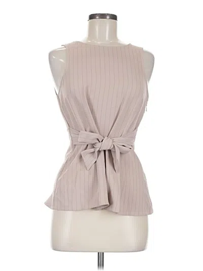 Pre-owned Topshop Sleeveless Blouse In Tan