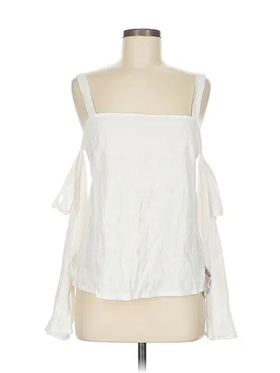 Pre-owned Topshop Sleeveless Blouse In White