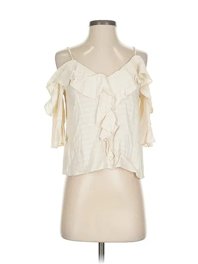 Pre-owned Topshop Sleeveless Blouse In White