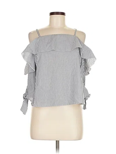 Pre-owned Topshop Sleeveless Blouse In White
