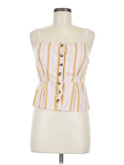 Pre-owned Topshop Sleeveless Blouse In Yellow