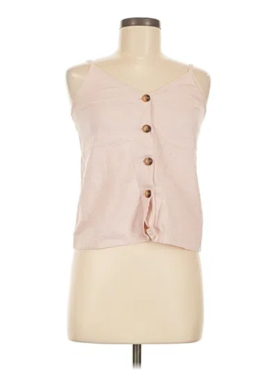 Pre-owned Topshop Sleeveless Button Down Shirt In Pink