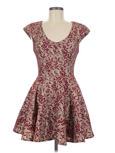 Pre-owned Topshop Sleeveless Top Burgundy Sweetheart Neckline Tops