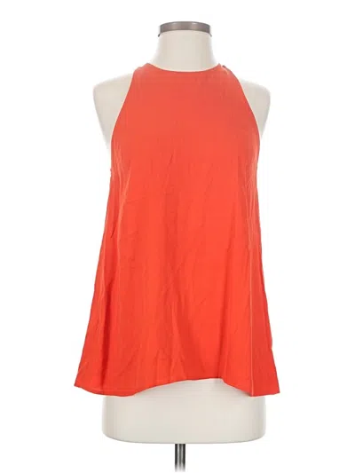 Topshop Sleeveless Top Orange Halter Neckline Tops