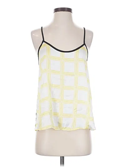 Pre-owned Topshop Sleeveless Top Yellow Halter Neckline Tops