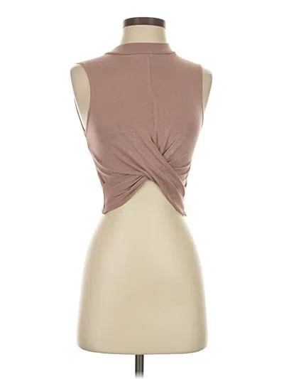 Pre-owned Topshop Sleeveless T-shirt In Brown