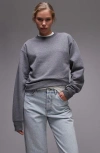 TOPSHOP TOPSHOP SLIM FIT PULLOVER SWEATSHIRT