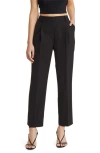 Topshop Pinseam Tailored Sweatpants In Black In Black