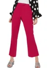 Topshop Slim Kick Flare Cropped Trousers In Magenta In Pink