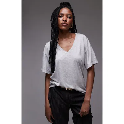 Topshop Slouchy V-neck T-shirt