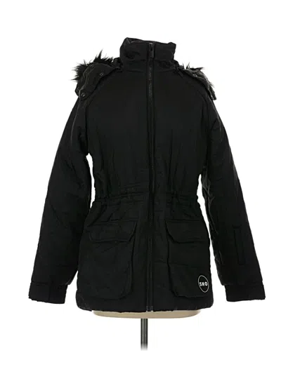 Pre-owned Topshop Snow Jacket In Black