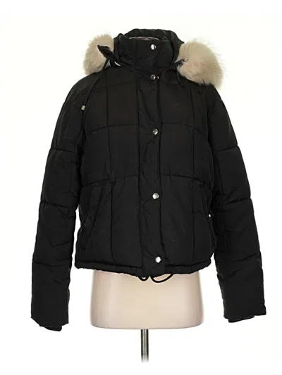 Pre-owned Topshop Snow Jacket In Black