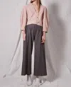 Topshop Soft Wrap Top Snap On Cropped Leather Jacket In Pink In Pink