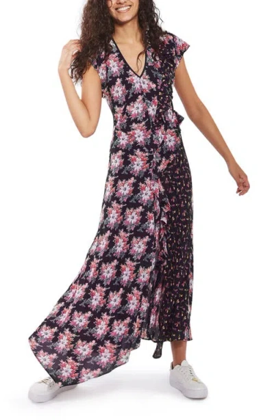 Topshop Splice D-ring Floral Maxi Dress In Multi