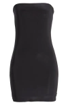 Topshop Strapless Jersey Minidress In Black