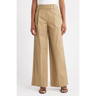 Topshop Stretch Cotton Chinos In Sand