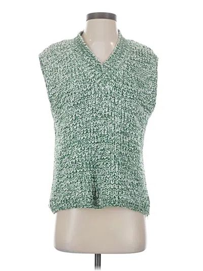 Pre-owned Topshop Sweater Vest In Green
