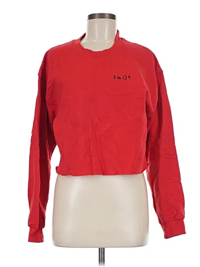 Pre-owned Topshop Sweatshirt In Red